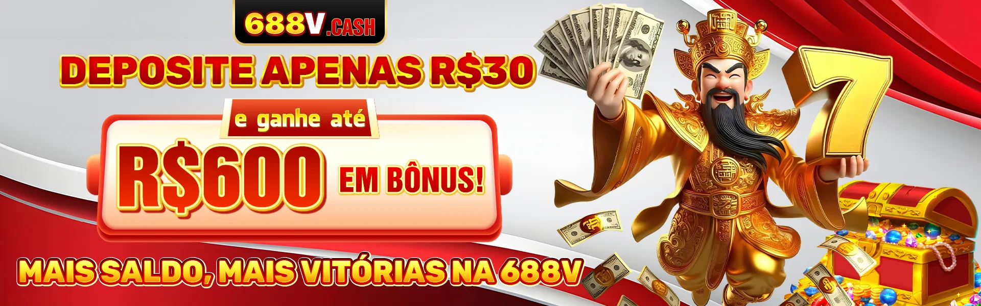deposite apenas r$30 e ganhe ate r$600 em bonus mais saldo mais vitorias na 688v